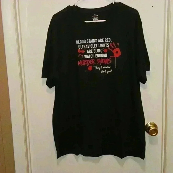 NWOT Handmade Unisex Horror Short Sleeve T-Shirt - Size XXL - Picture 1 of 5